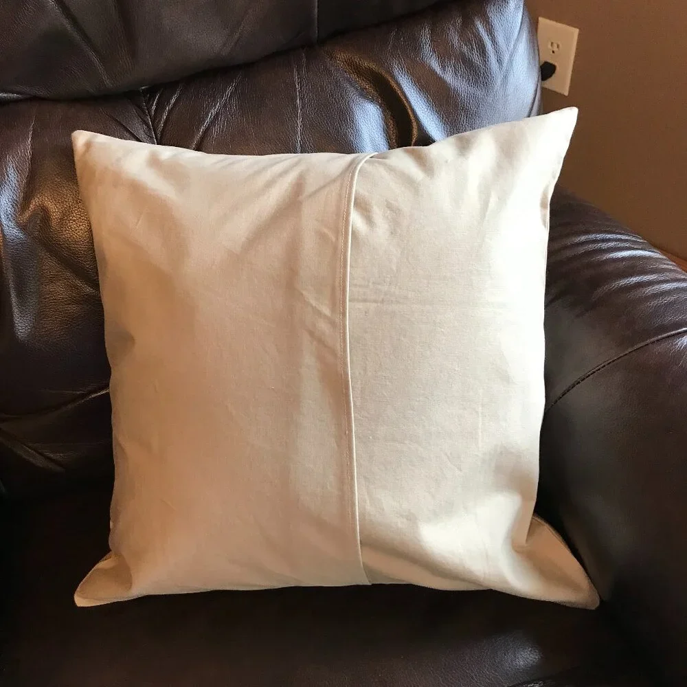Mountain Camping Pillow Cover, Handmade Vintage Camper Cabin Decor 18 x 18 in.